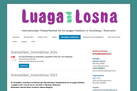 Mona Schäfer und Gian Marco Hölk erhalten Stipendium für die 29. Dramatikerbörse des Luaga & Losna Festivals